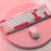 QW06 Wireless Keyboard and Mouse Bluetooth-compatible 5.0 Keyboard Mouse Set - Pink - 2