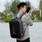 17-inch Laptop Backpack with USB Charging Port Oxford Cloth+Polyester Travel Work Rucksack - Black - 6