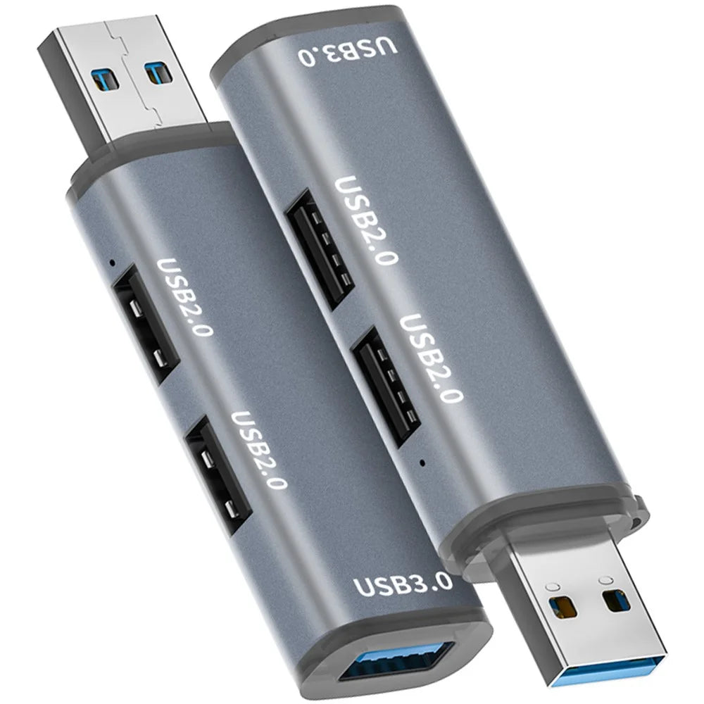 ADS-302A USB Adapter Hub to 1 X USB 3.0 + 2 X USB 2.0 Expansion Station - Grey - 1