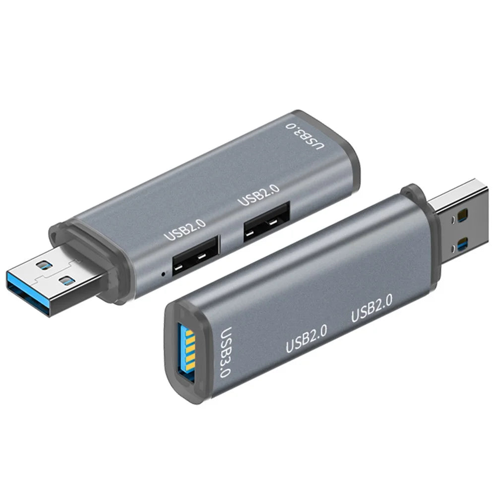 ADS-302A USB Adapter Hub to 1 X USB 3.0 + 2 X USB 2.0 Expansion Station - Grey - 2