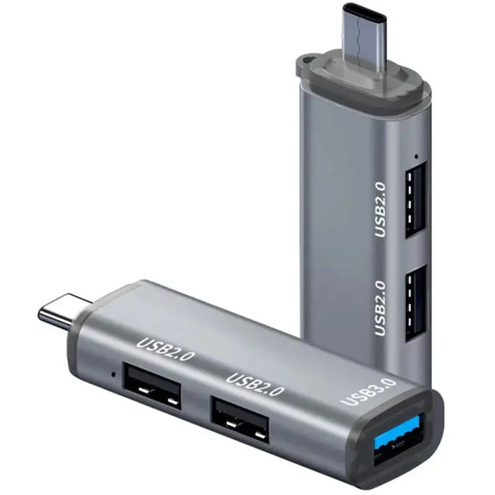 ADS-302C Type-C Adapter Hub to USB 3.0 +  Dual USB 2.0 Expansion Station - Grey - 2