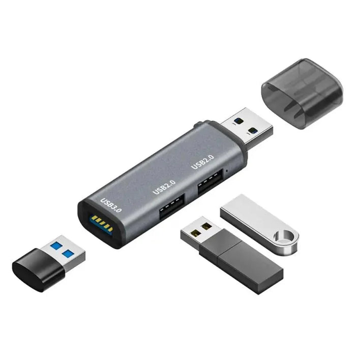 ADS-302C Type-C Adapter Hub to USB 3.0 +  Dual USB 2.0 Expansion Station - Grey - 3
