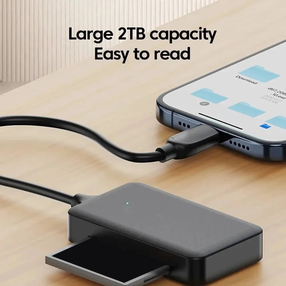 4-In-1 USB-C Card Reader for SD+TF+MS+CF Cards Laptop Computer Data Transfer Adapter - 4