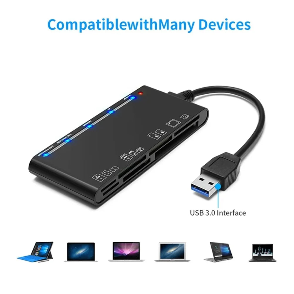CR7 USB 3.0 Multifunctional Card Reader CF XD MS SD TF Card Reader for Mac / Windows / Linux - 7