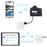 8-Pin Plug SD+TF+USB2.0 Memory Card U-Disk Reader Data Transfer Adapter - 4