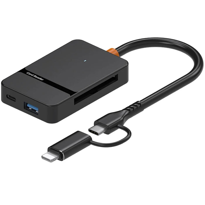 For Huawei  /  Xiaomi  /  Samsung 8-in-1 Card Reader Type-C + iP to SD  /  TF  /  MS  /  CF1  /  Type-C  /  USB 3.0 U Disk Reading Adapter - 2