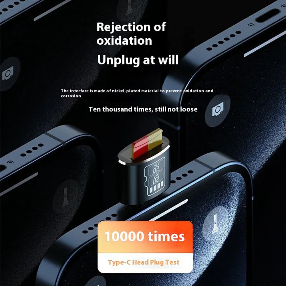 Aluminum Alloy Mini Type-C Card Reader Supports Up to 2TB TF Card, 25MB / s Read Speed - Black - 5