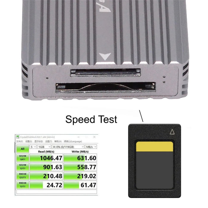 UC-152-CFX USB3.1 Type-C USB3.0 Type-A to CF Express Extension Card Reader CFE Type-A Type-B Support R5 Z6 Z7 CFB Memory Card - 5