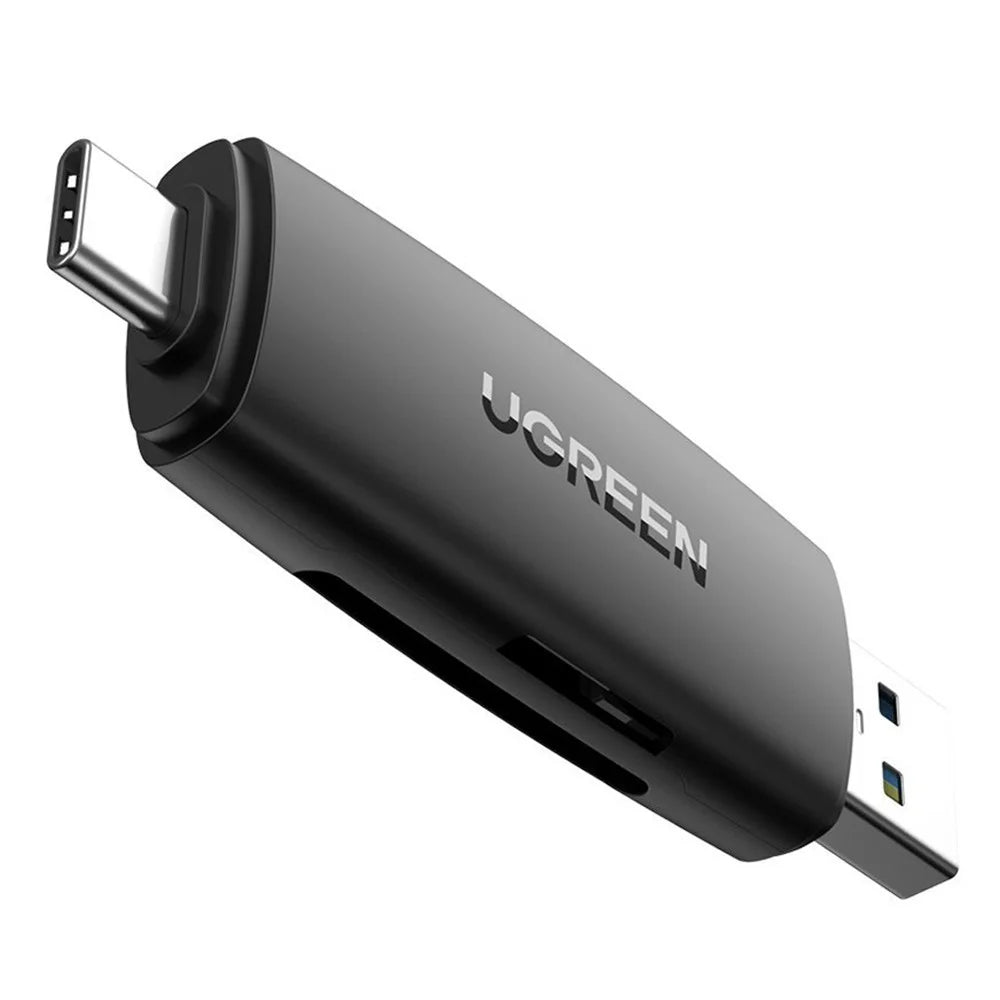 UGREEN 2-in-1 USB A to USB C OTG Card Reader PC Laptop Phone Converter Smart Memory Card Reader Adapter - 1