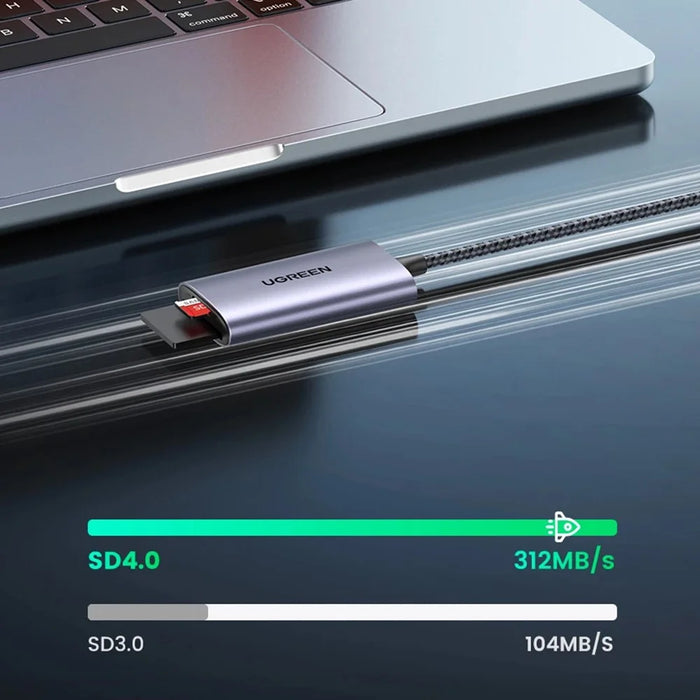 UGREEN 15251 Type-C to SD4.0 / TF4.0 5Gbps Data Transfer Card Reader for Macbook Samsung - 5
