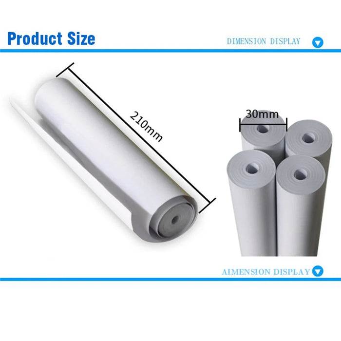 1 Roll 210 x 30mm A4 Mini Printer Thermal Paper Scratch Resistant Smooth Surface Printing Paper - 5