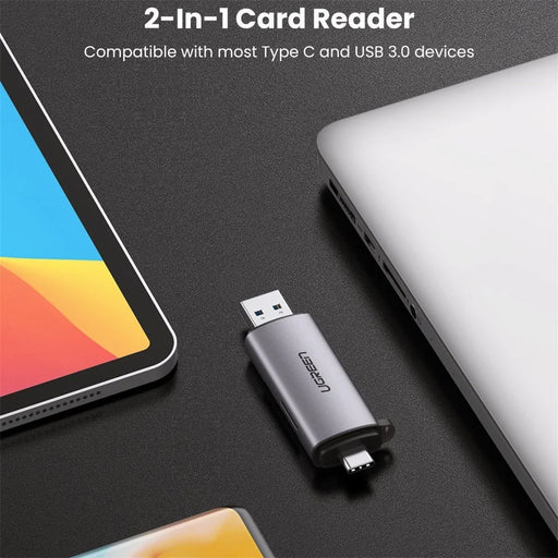 UGREEN 50706 2-in-1 USB-C/USB-A SD TF Memory Card Reader OTG Adapter - 2