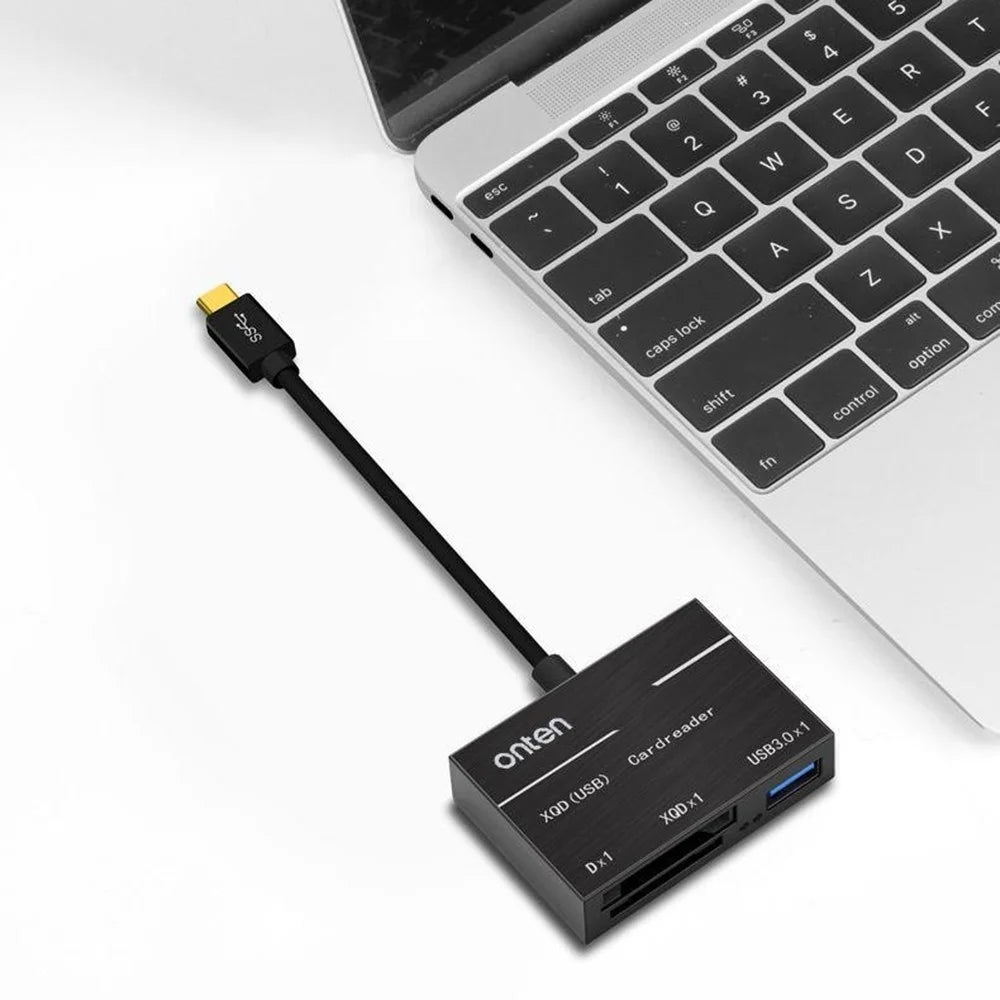 ONTEN OTN-9189 Type-C to XQD / SD Slot + USB 3.0 High Speed Data Transfer 3 in 1 Card Reader - 3