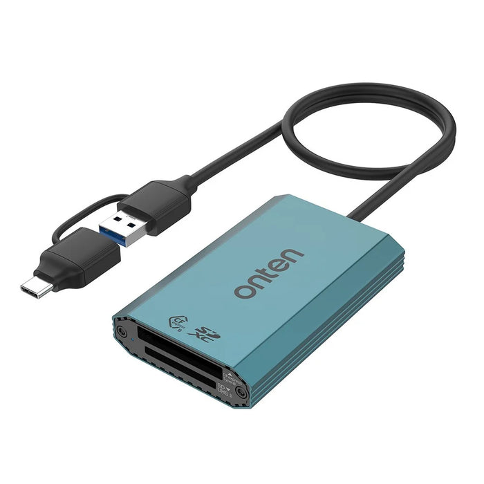ONTEN OTN-P2 USB-C / USB3.0 UHS2 Dual Card Reader Cfexpress Type-B SDXC High-Speed Data Transfer Adapter - 1