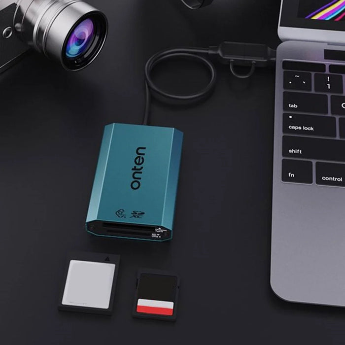 ONTEN OTN-P2 USB-C / USB3.0 UHS2 Dual Card Reader Cfexpress Type-B SDXC High-Speed Data Transfer Adapter - 6