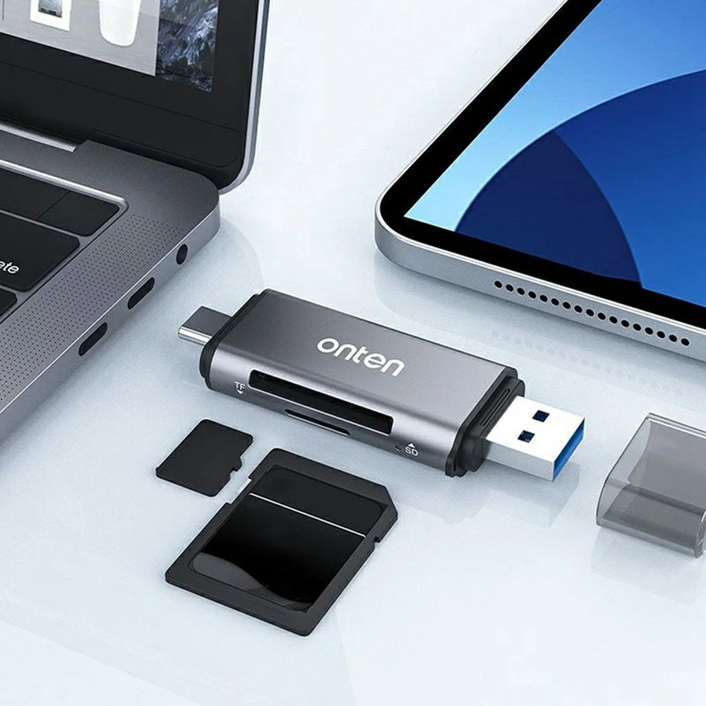 ONTEN CR531A Multifunctional Type-C / USB3.0 SD TF Card Reader OTG Phone Memory Card Reader - 4
