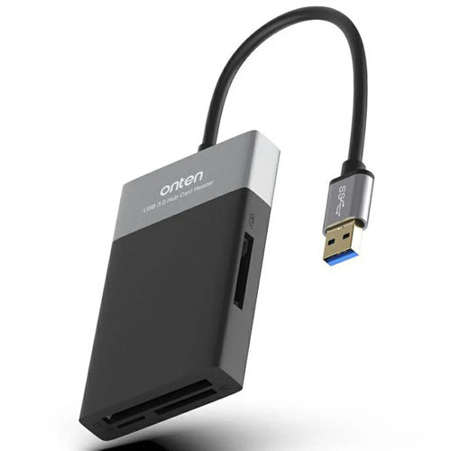 ONTEN OTN5215B SD TF CF XQD Card Reader 2xUSB3.0 6-in-1 Hub OTG Multi-Function Card Reader - 1
