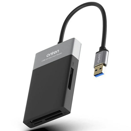 ONTEN OTN5215B SD TF CF XQD Card Reader 2xUSB3.0 6-in-1 Hub OTG Multi-Function Card Reader - 1