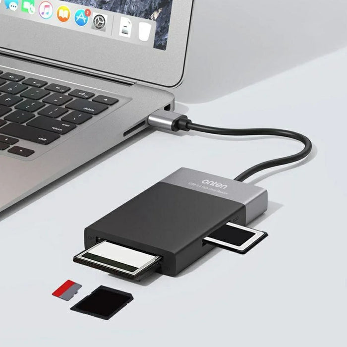 ONTEN OTN5215B SD TF CF XQD Card Reader 2xUSB3.0 6-in-1 Hub OTG Multi-Function Card Reader - 5
