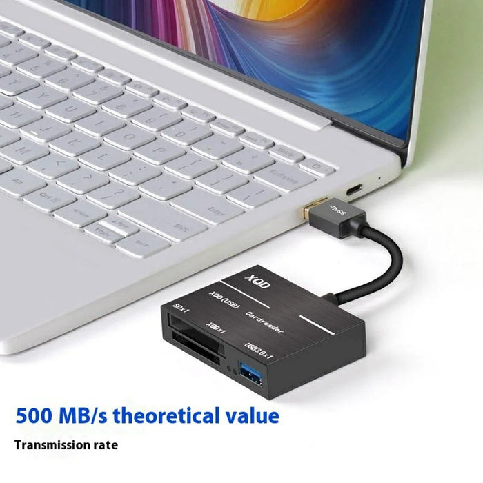 ONTEN 5212B USB3.0 to XQD SD USB3.0 Memory Card Reader Aluminum Alloy Adapter - 2