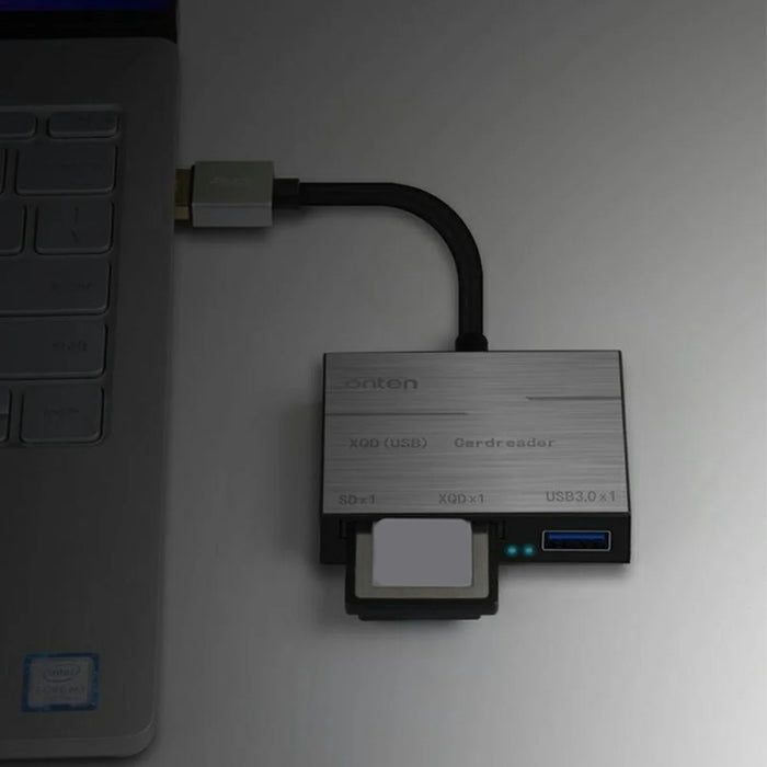 ONTEN 5212B USB3.0 to XQD SD USB3.0 Memory Card Reader Aluminum Alloy Adapter - 5