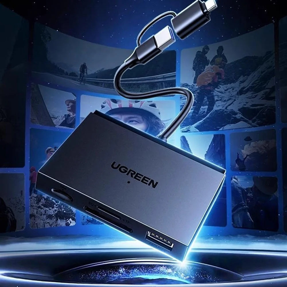 UGREEN 45178 2 In 1 USB A / Type C to SD  /  TF  /  NM Card Reader for Apple  /  Huwei  /  Android - 5