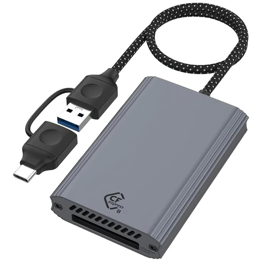 Type-C / USB to Cfexpress Type-B 2 in 1 Card Reader High Speed 10Gbps Memory Card Reader - Grey - 1