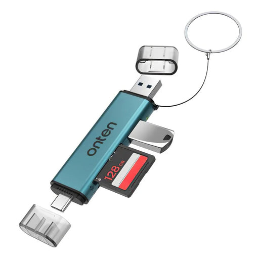 ONTEN OTN-CR537S USB A  /  Type C to Mini SD / TF Card Reader OTG Adapter for Phone Tablet Laptop - 1
