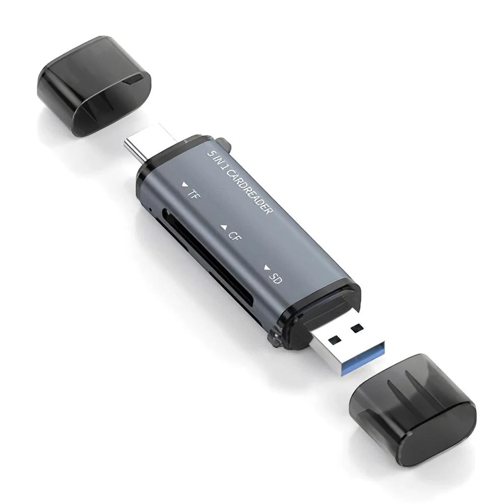 ADS-318 USB A  /  Type C to CF / TF / SD Memory Card Reader High Speed Data Transfer Adapter - 1