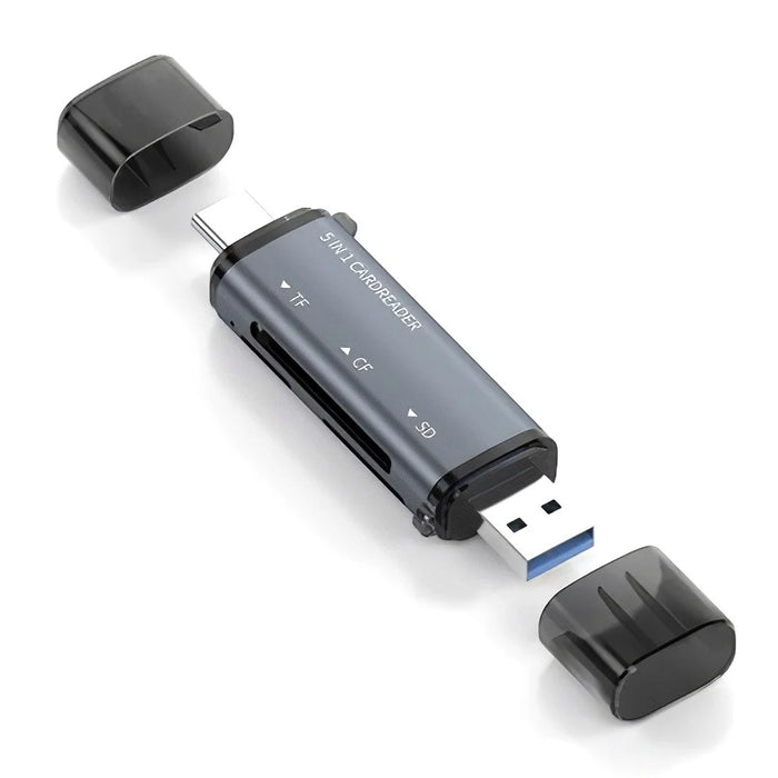 ADS-318 USB A  /  Type C to CF / TF / SD Memory Card Reader High Speed Data Transfer Adapter - 1