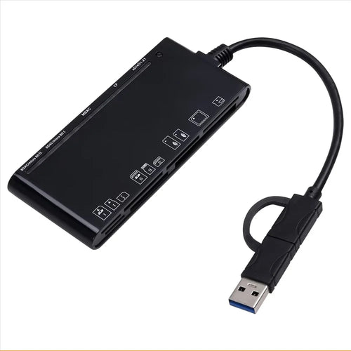 CR7 Type-C / USB 3.0 Multi-Function Card Reader CF / XD / MS / SD / TF Memory Card Reader for Phone Tablet Laptop PC - 1
