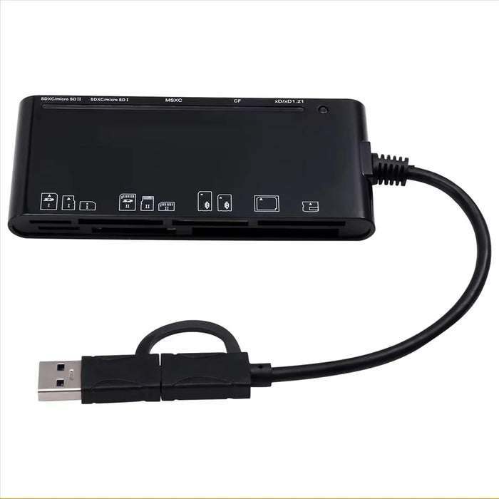 CR7 Type-C / USB 3.0 Multi-Function Card Reader CF / XD / MS / SD / TF Memory Card Reader for Phone Tablet Laptop PC - 7