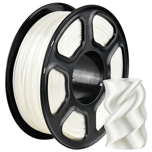 3D Printer Filament 1KG 1.75mm Silk PLA Material For FDM 3D Printing with Metal Like Texture - White - 1