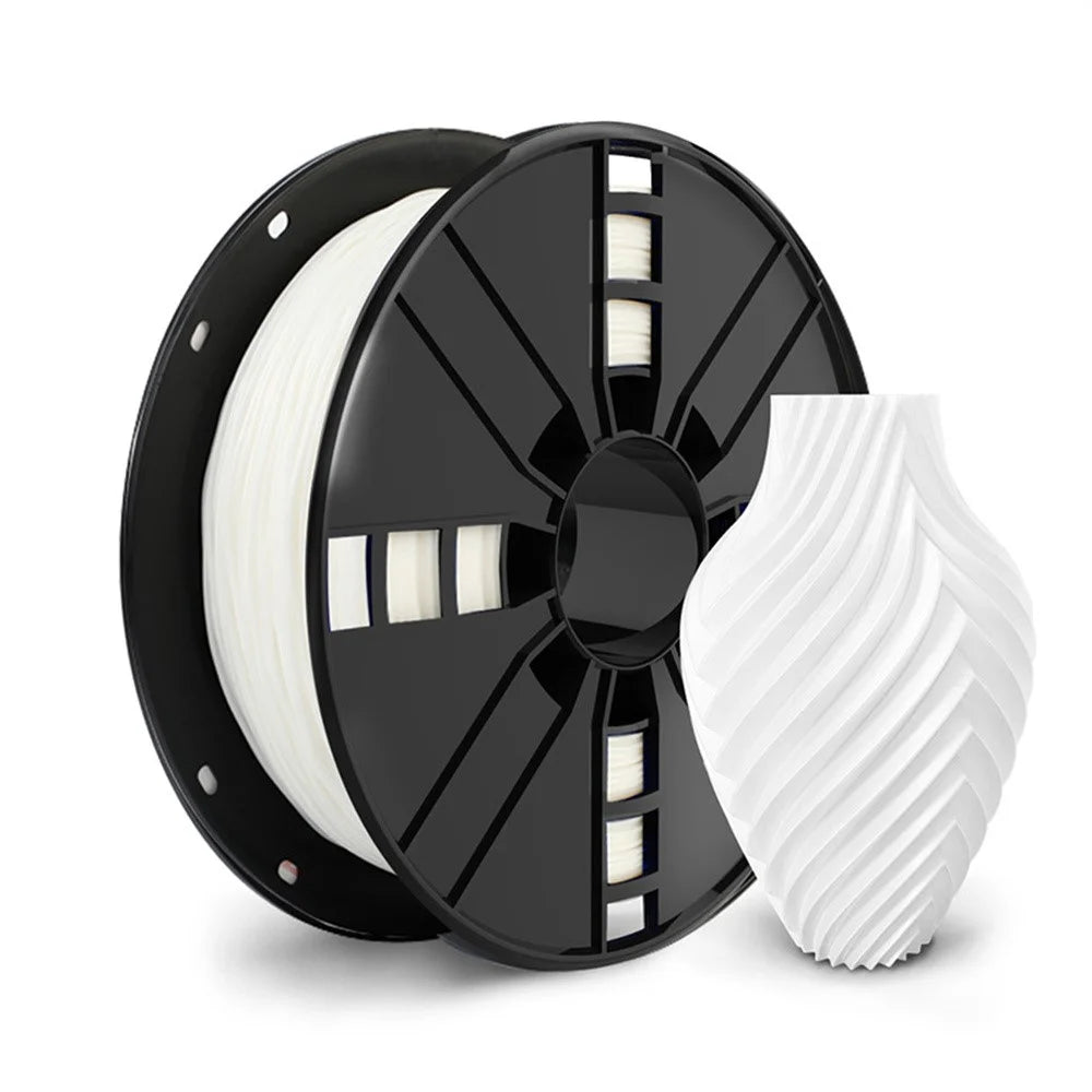 1.75mm TPU 95A Flexible 3D Printer Filament Low Temperature Resistant Printer Material Roll, 1kg Spool - White - 1