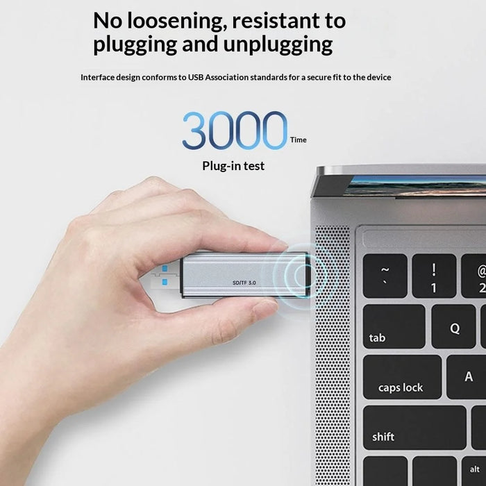 2608 USB 3.0 Card Reader 2 in 1 USB-C to SD TF Adapter Converter - Silver - 7