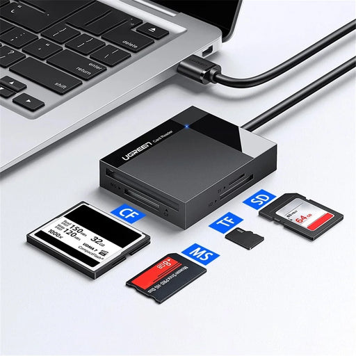 UGREEN 30229 4-in-1 USB 3.0 to for SD/Micro SD/TF/CF/MS Compact Smart Memory Card Reader for PCs/Laptops - 2