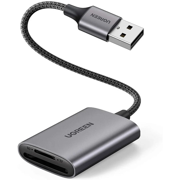 UGREEN 2 in 1 Card Reader USB 3.0 to TF Memory Card Dual Slot Adapter for Mac OS/Windows/Linux - 1
