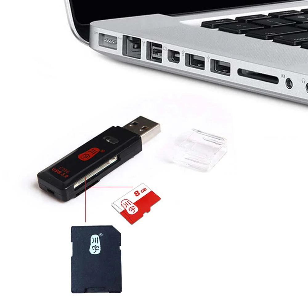 KAWAU C396DUO MINI Series 2-in-1 USB 3.0 5Gbps for SD / TF Memory Card Reader Support 2 Cards Simultaneously - 4