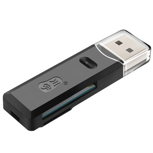 KAWAU C296 MINI USB 2.0 SD TF Memory Card Reader Mini Adapter for SDXC SDHC MicroSDXC MMC II - 1