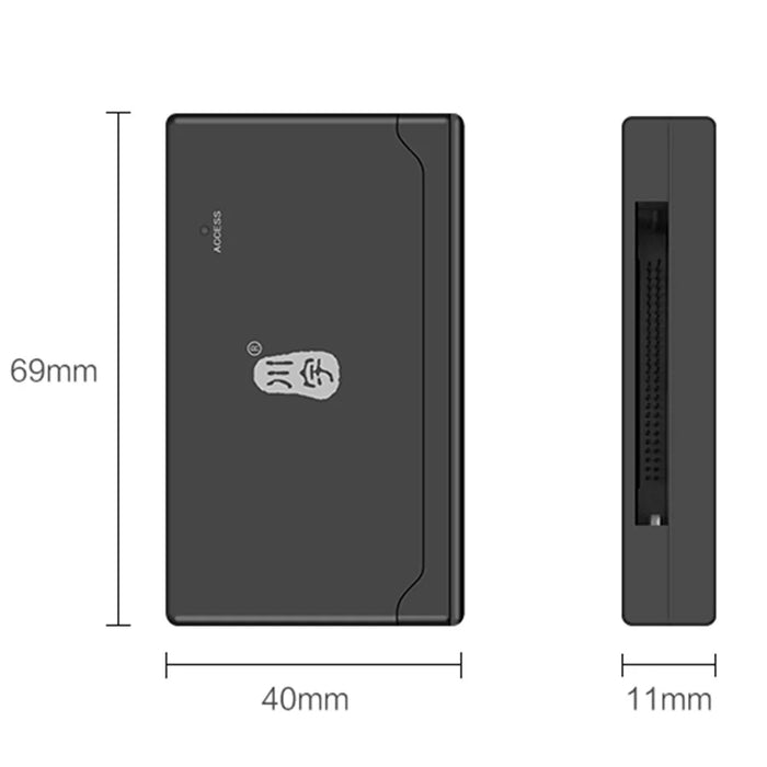 KAWAU C233 USB 2.0 480Mbps High Speed Computer Memory Card Reader for SD / CF / TF / MS Card Reader - 7