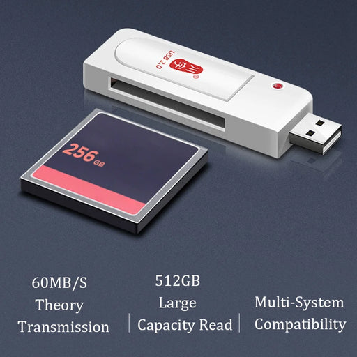 KAWAU C201 USB 2.0 CF Memory Card Reader 60MB / s High Speed 512GB Maximum Supported Memory Capacity - 2