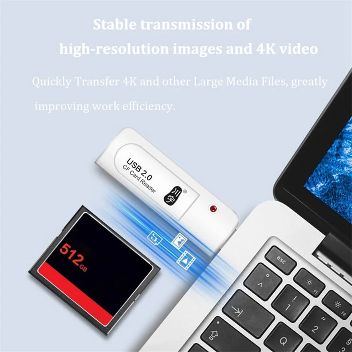KAWAU C201 USB 2.0 CF Memory Card Reader 60MB / s High Speed 512GB Maximum Supported Memory Capacity - 5