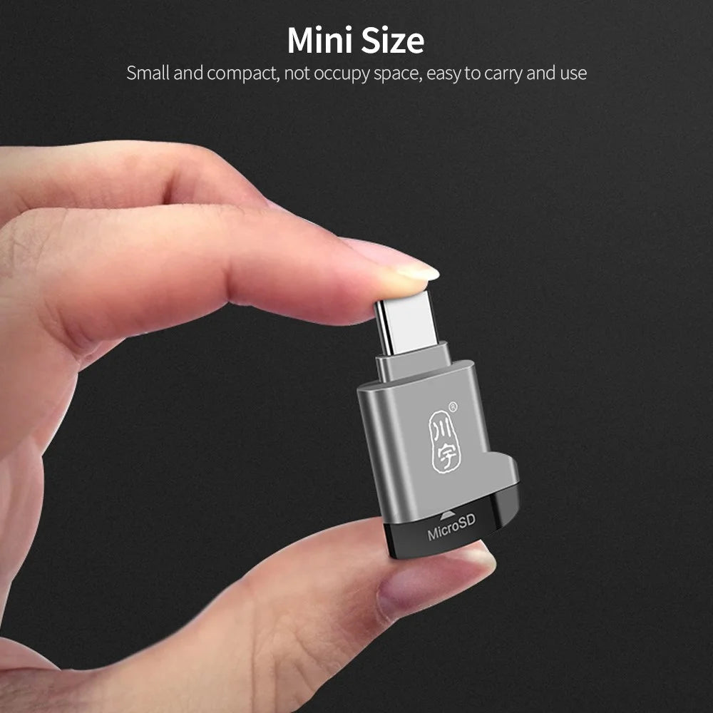 KAWAU C271 USB 2.0 Type-C 480Mbps TF Card Reader Laptop Tablet Phone Memory Card Reader - 5