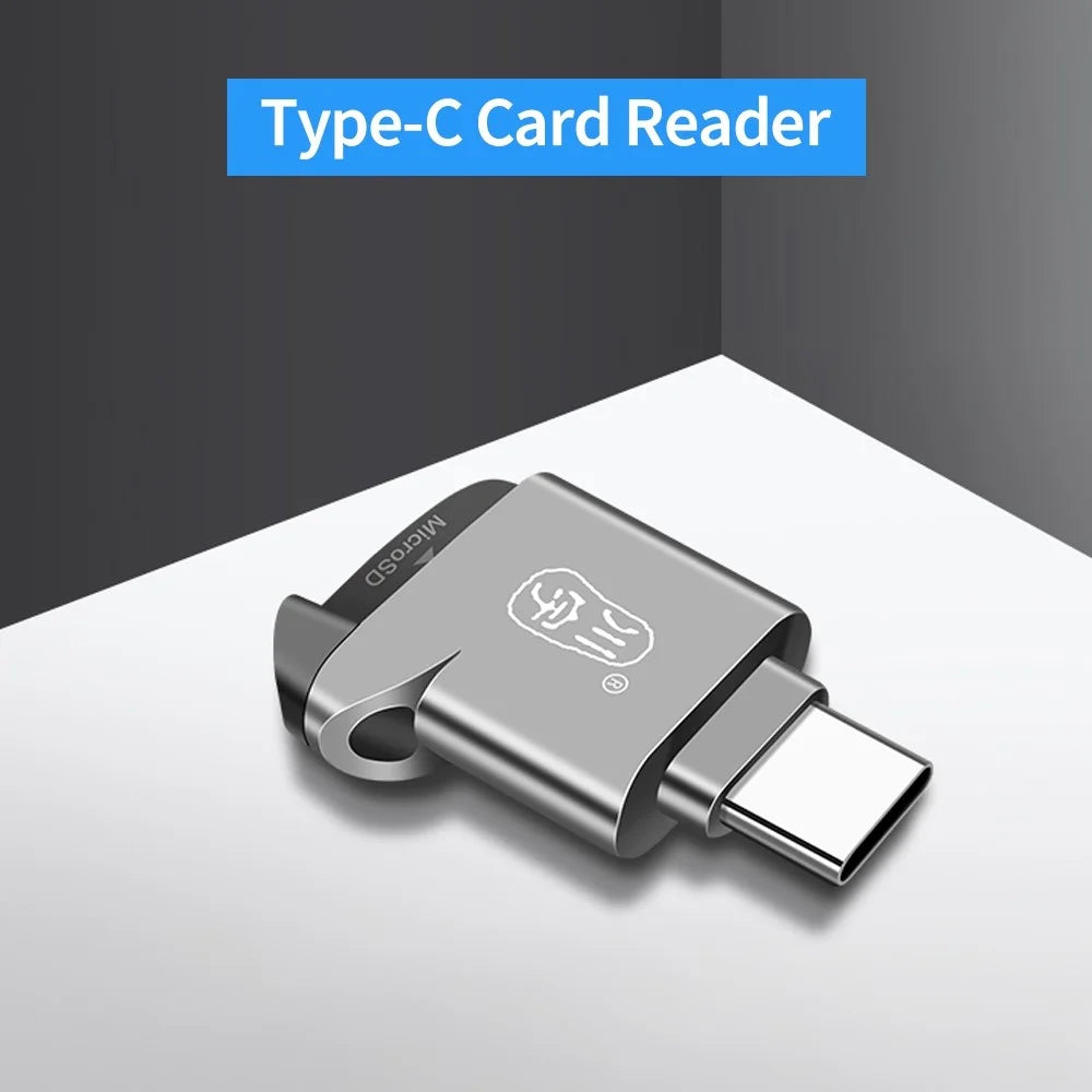 KAWAU C271 USB 2.0 Type-C 480Mbps TF Card Reader Laptop Tablet Phone Memory Card Reader - 6