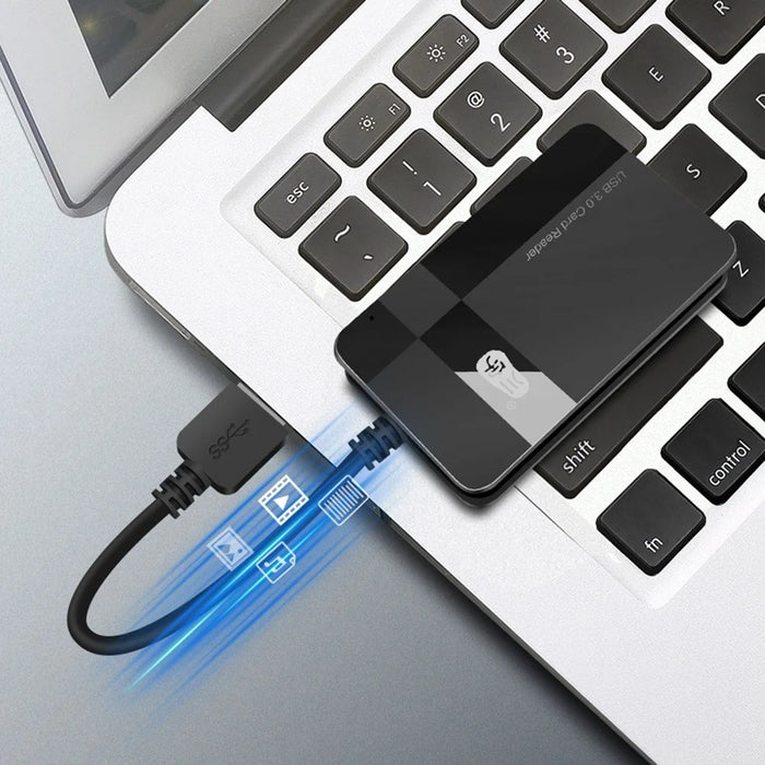 KAWAU C368 USB 3.0 5Gbps High Speed Memory Card Reader for SD / CF / TF / MS Card Reader - 4