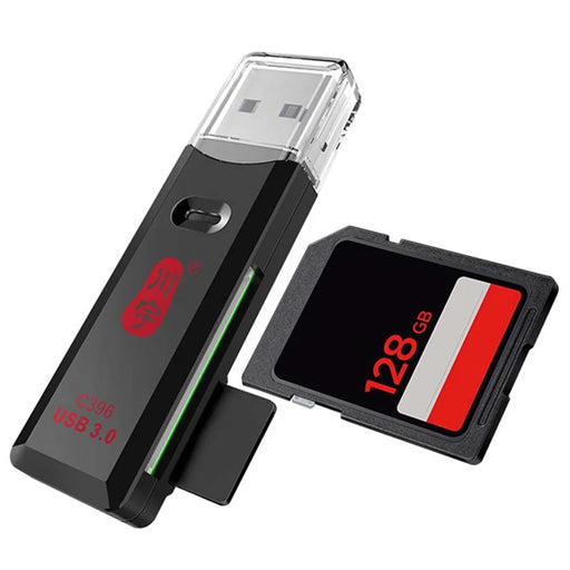KAWAU C396 MINI Series 2-in-1 USB 3.0 5Gbps High Speed for SD / TF Memory Card Reader - 2