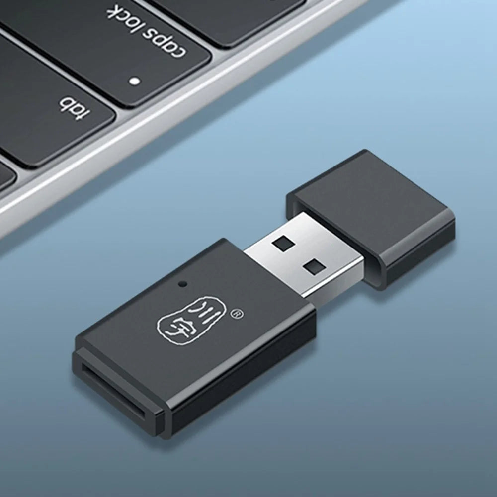 KAWAU C308 USB 3.0 5Gbps High Speed TF Card Reader Computer Memory Card Reader - Black - 4