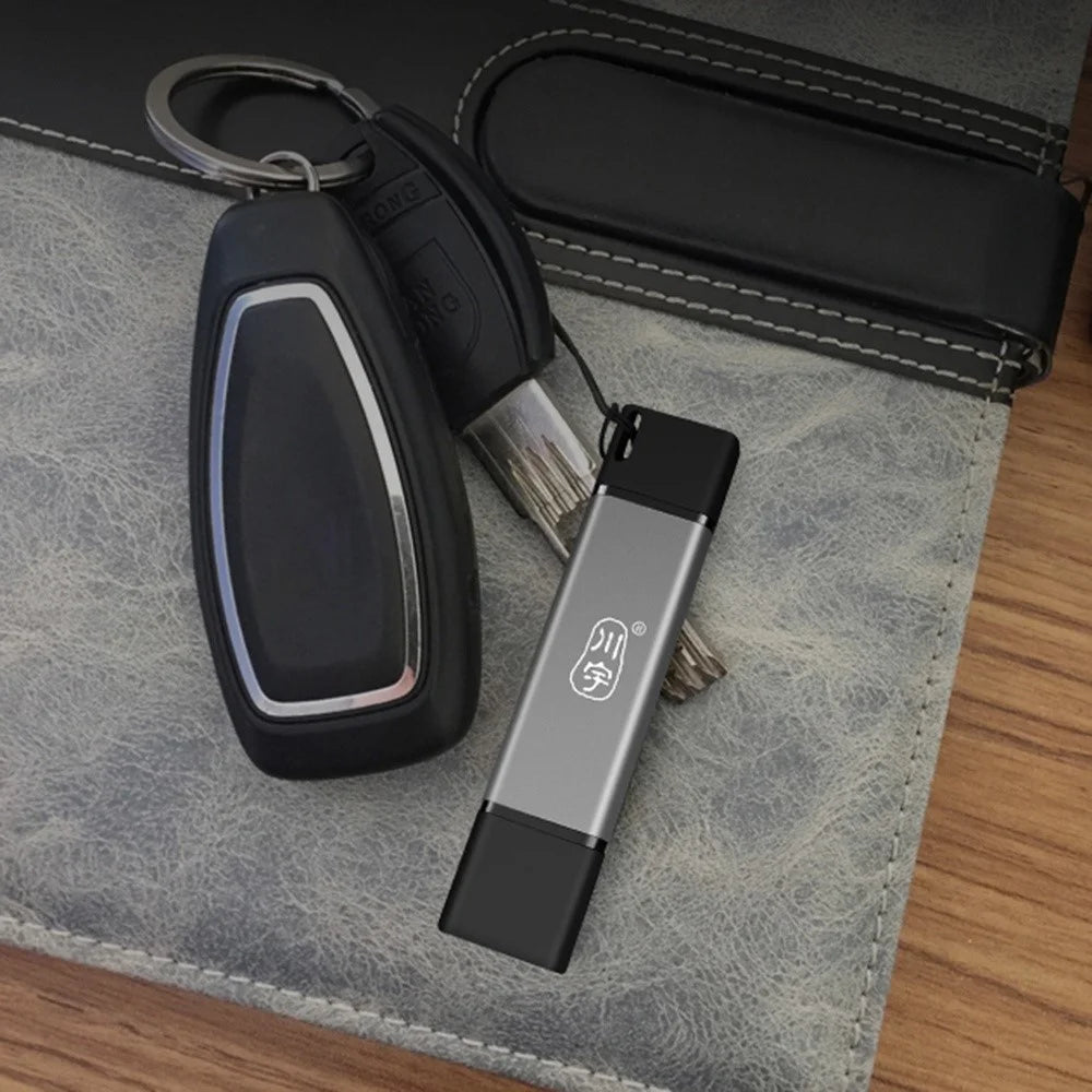 KAWAU C350Q USB3.0+Type-C Mobile Phone OTG 5Gbps Card Reader Portable Mini Aluminum Alloy Card Reader with SD / TF Card Ports - 7