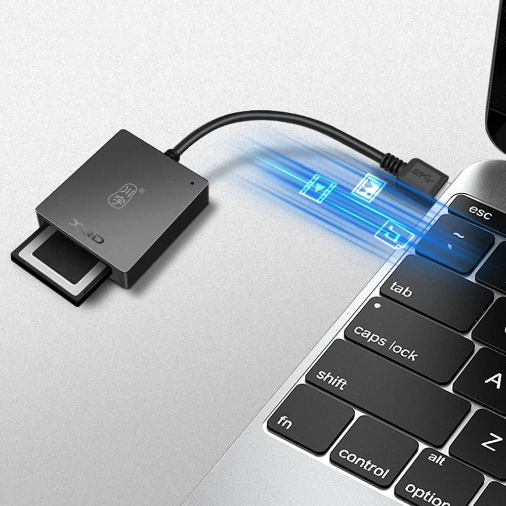 KAWAU C501A USB A XQD Card Reader 300Mb / s High Speed Transfer for Mac OS Windows Linux Android - 3