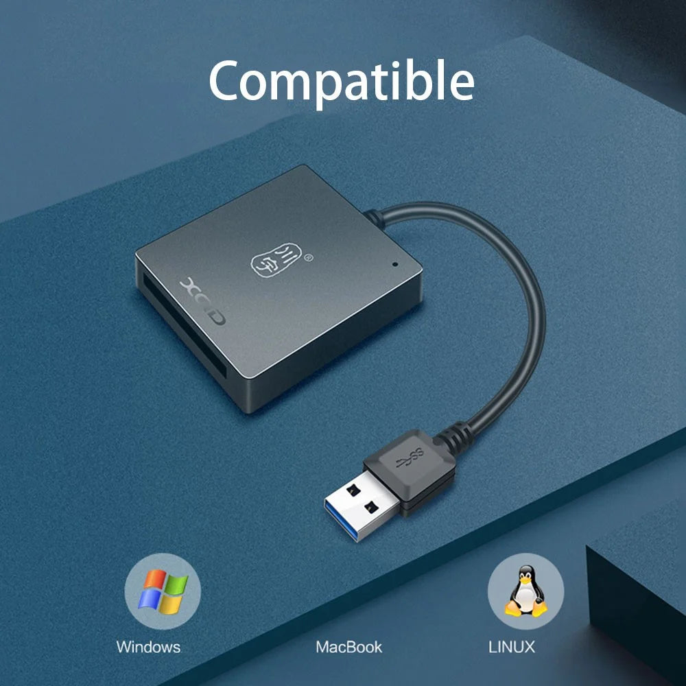 KAWAU C501A USB A XQD Card Reader 300Mb / s High Speed Transfer for Mac OS Windows Linux Android - 6